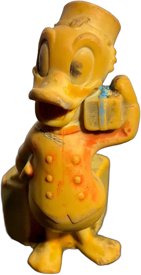 Antigua Figura Pato Donald Goma 1950s — imagen 1