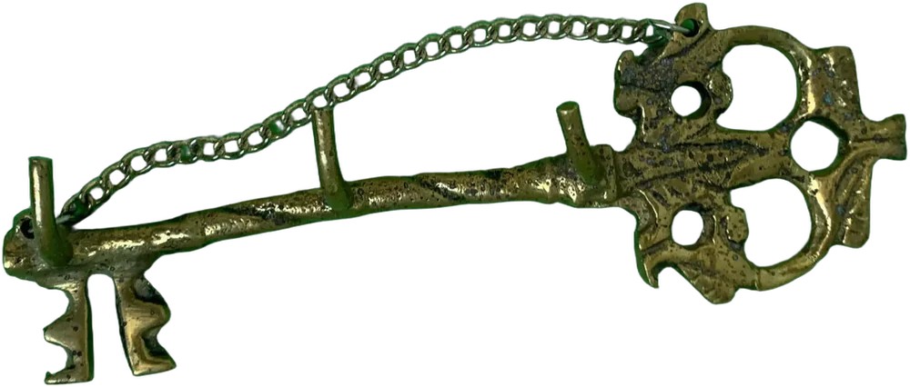 Antiguo Porta Llaves Dorado