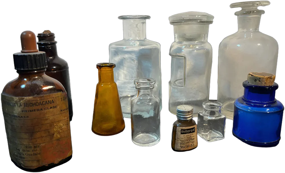 Colección 10 Botellas Pequeñas Botica Antigua Botica