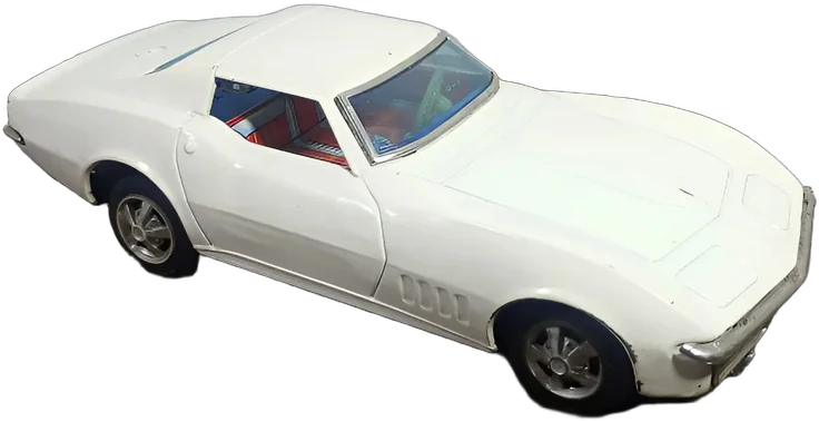 Auto Pontiac Firebird Hojalata Eléctrico 60s Vintage Blanco