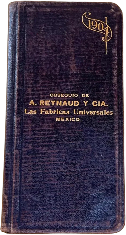 Antigua Agenda Las Fabricas Universales Mexico 1904