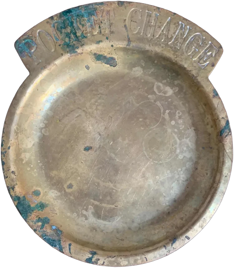 Antiguo Recipiente De Cambio, Monedas — imagen 1