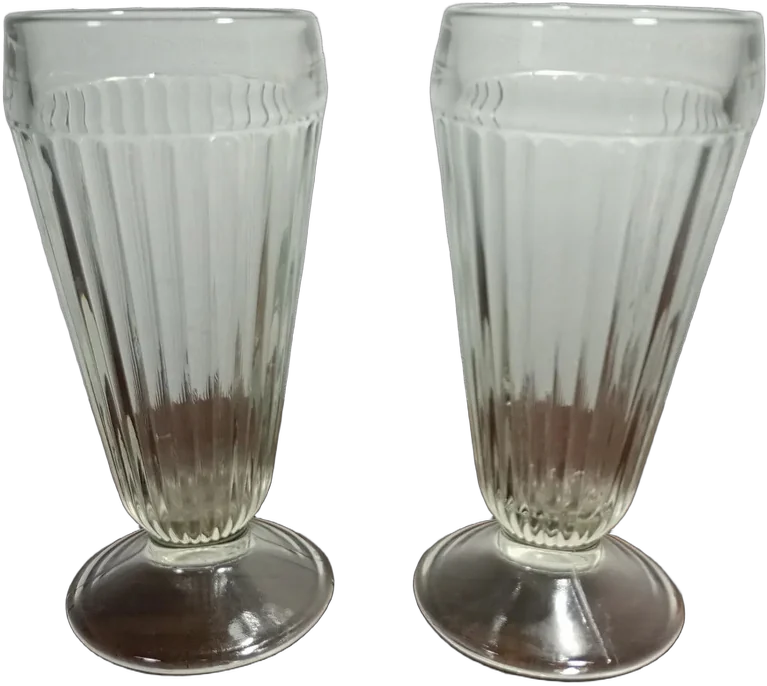 Copas Vintage Vidrio Helado Malteada Años 80s Agua