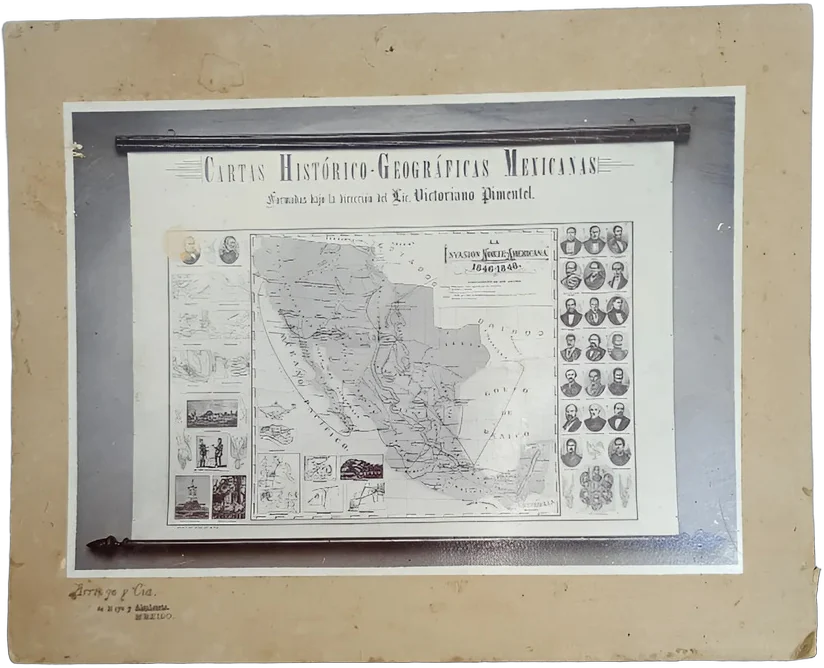 Mapa Histórico La Invasión Norteamericana 1846-1848 — imagen 1