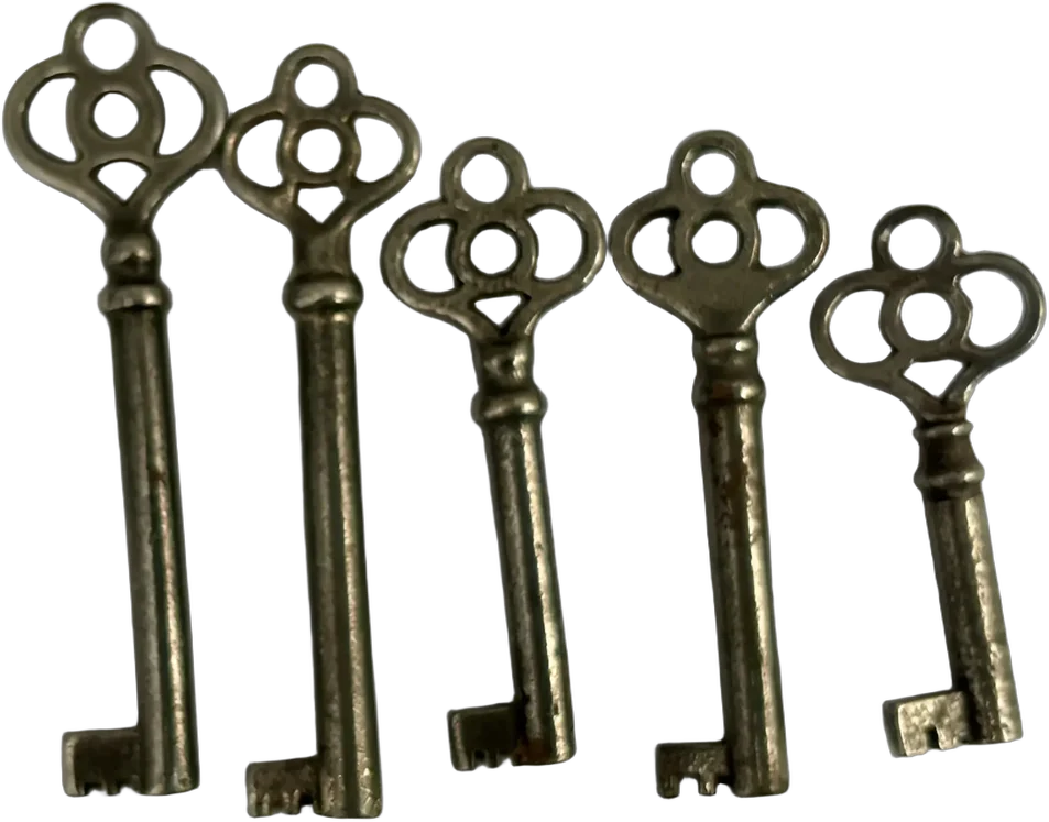 Lote De Llaves Antiguas Siglo Xix, Victorianas