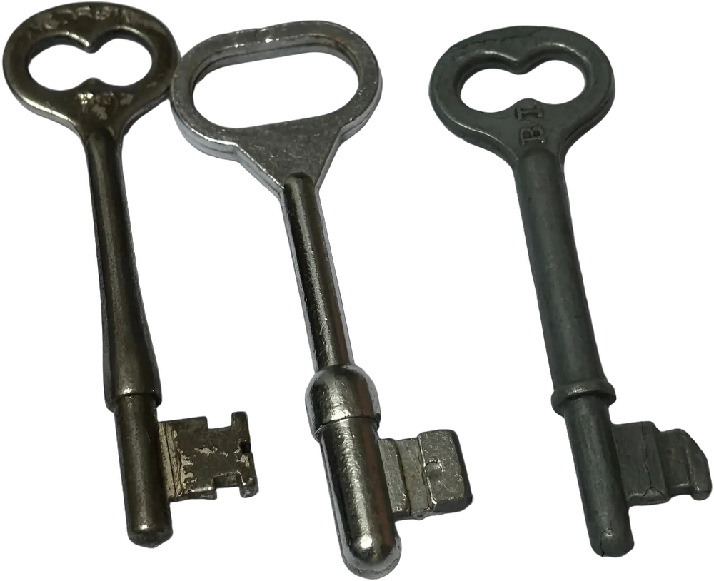 Lote De 3 Llaves De Hierro Antiguas Principios Xx