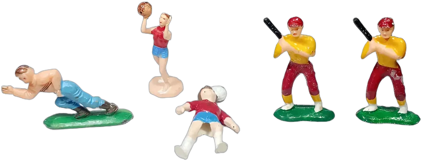 Lote 5 Figuras Deportivas Plásticas Vintage Años 70