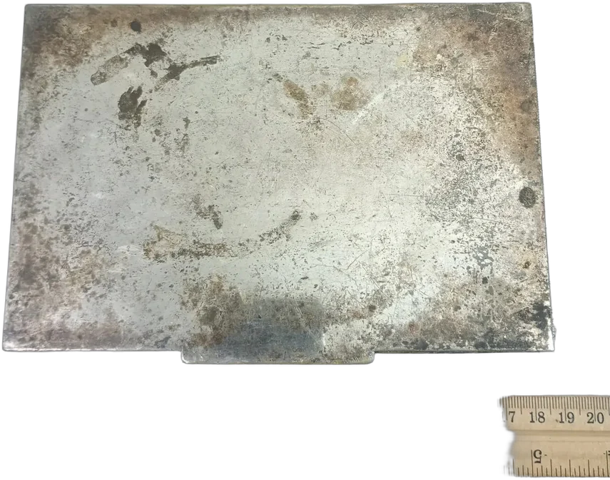Caja Metálica Vintage Fumador Para Cigarros 18.5x12 Plateado Lisa