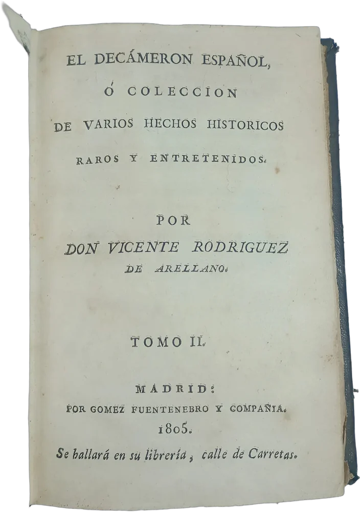 El Decameron Español Tomo Ii Madrid 1805 Piel — imagen 1