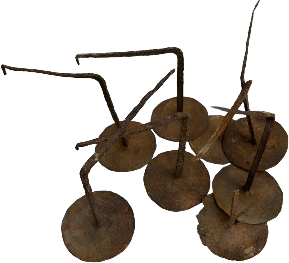 Antiguos Clavos De Techumbre Con Disco Forjado 5.08 Cm 7.62 Cm — imagen 1