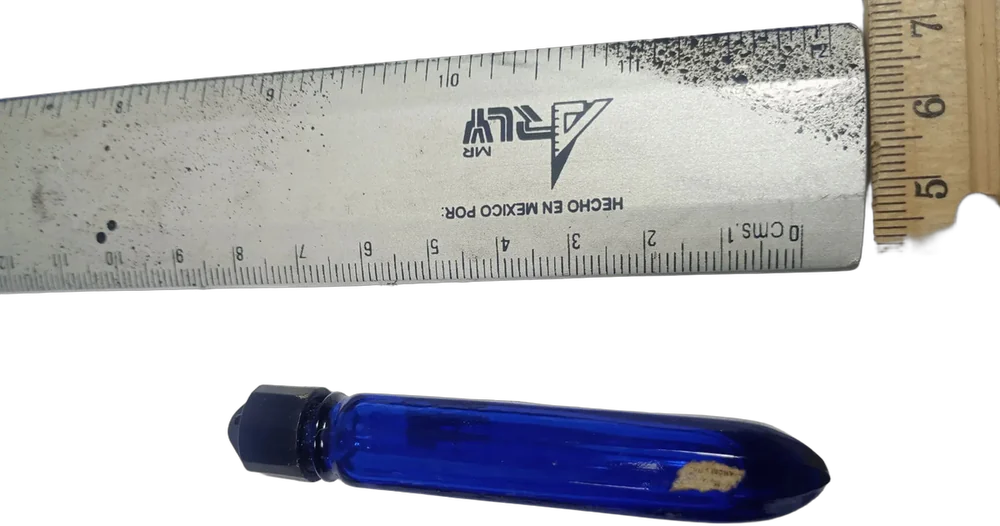 Antiguo Perfumero Azul Cobalto Alemán Azul