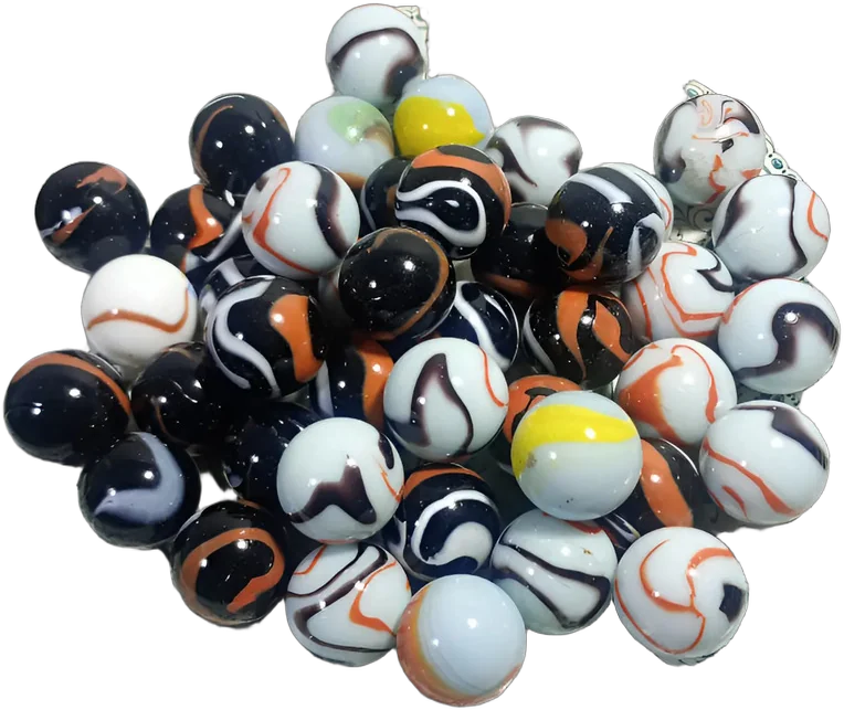 Lote 43 Piezas De Canicas De Vidrio Vintage Swirl