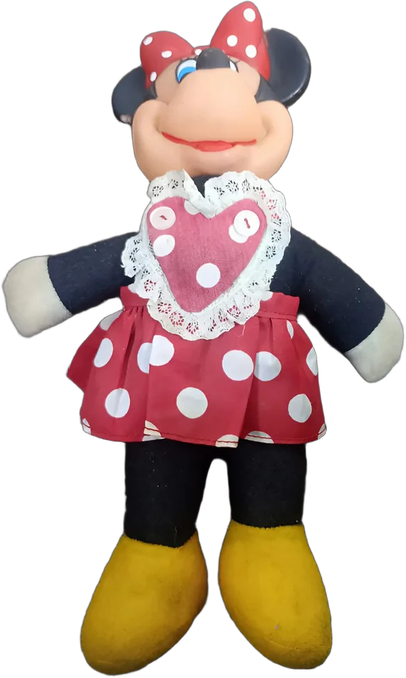 Antigua Muñeca Minnie Mouse De Trapo Y Vinil 1970s — imagen 1