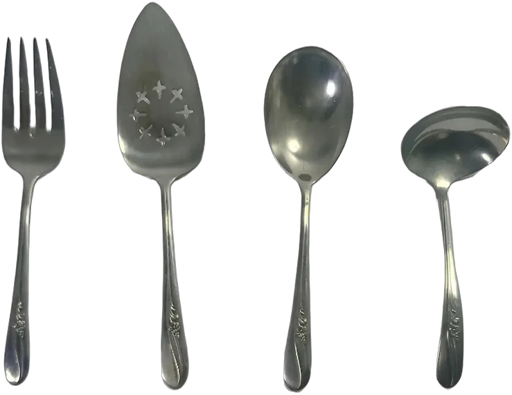 Antiguo Juego De Servicio N.s. Triple Plate 1950s