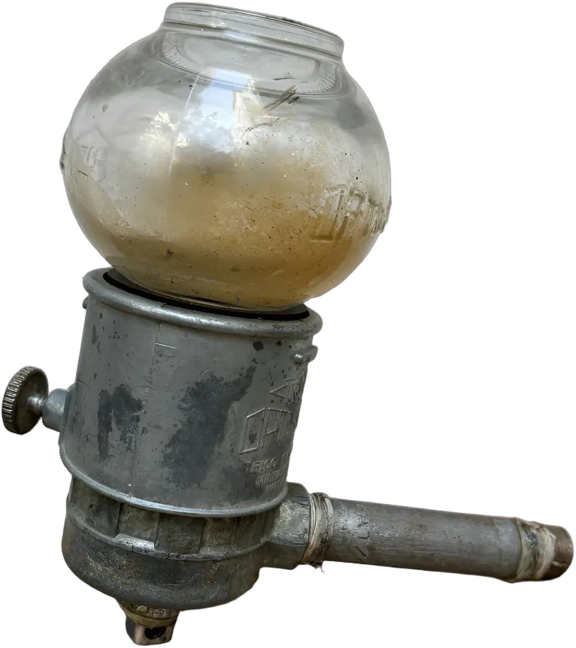 Antiguo Depósito De Vidrio Engrasador Trico Opto-matic Usa