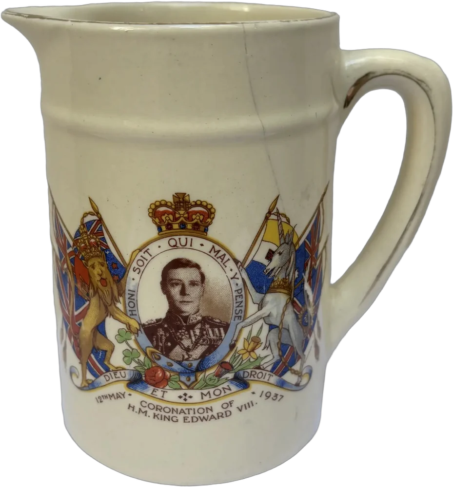 Antigua Taza Coronación Rey Eduardo Viii Inglaterra, 1937 Crema Conmemorativa