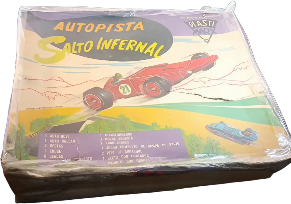 Autopista Eléctrica Salto Infernal Plastimarx 70's México Blanco