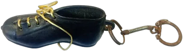 Vintage Llavero Zapato De Futbol Plástico Negro Negro