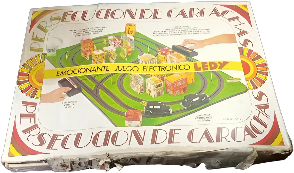 Vintage Juego Ledy Persecución De Carcachas Beige — imagen 1