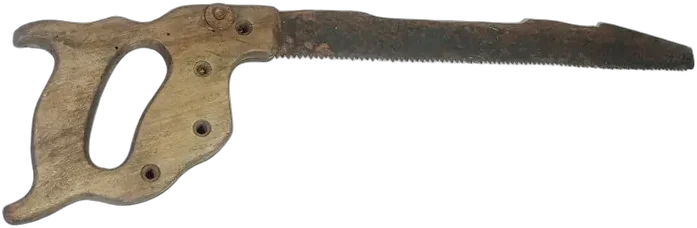 Antiguo Serrucho Tipo Keyhole Mango Madera