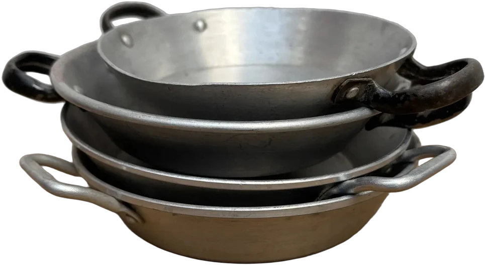 Antiguos Sartenes Pequeños De Aluminio Vasconia Y Sa Aluminio
