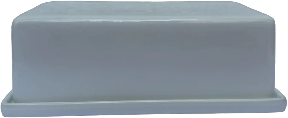 Mantequillera Cerámica Blanca Estilo Minimalista Blanco — imagen 1