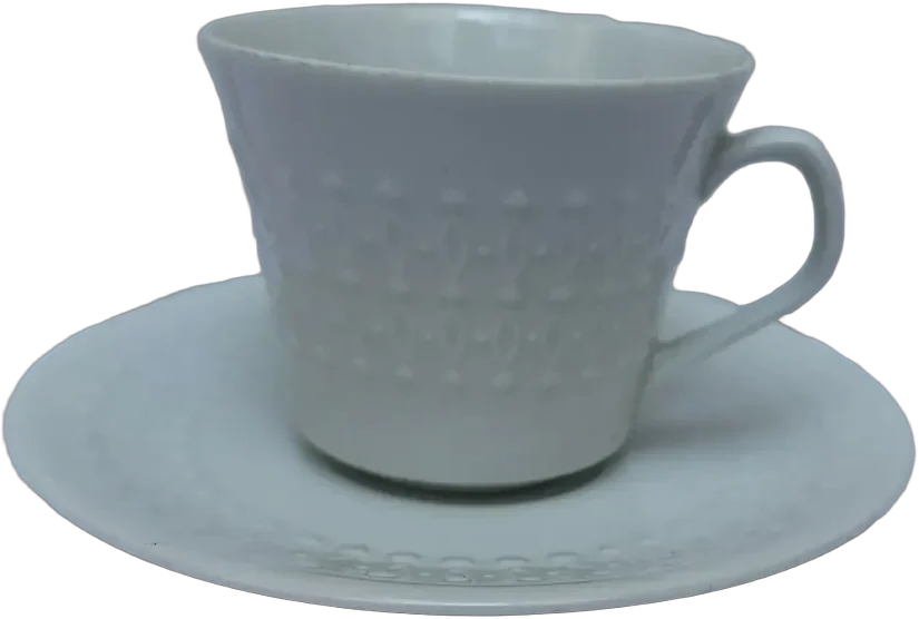 Vintage Juego Taza Y Plato Café Expreso Mitterteich Baviera Blanco Baviera