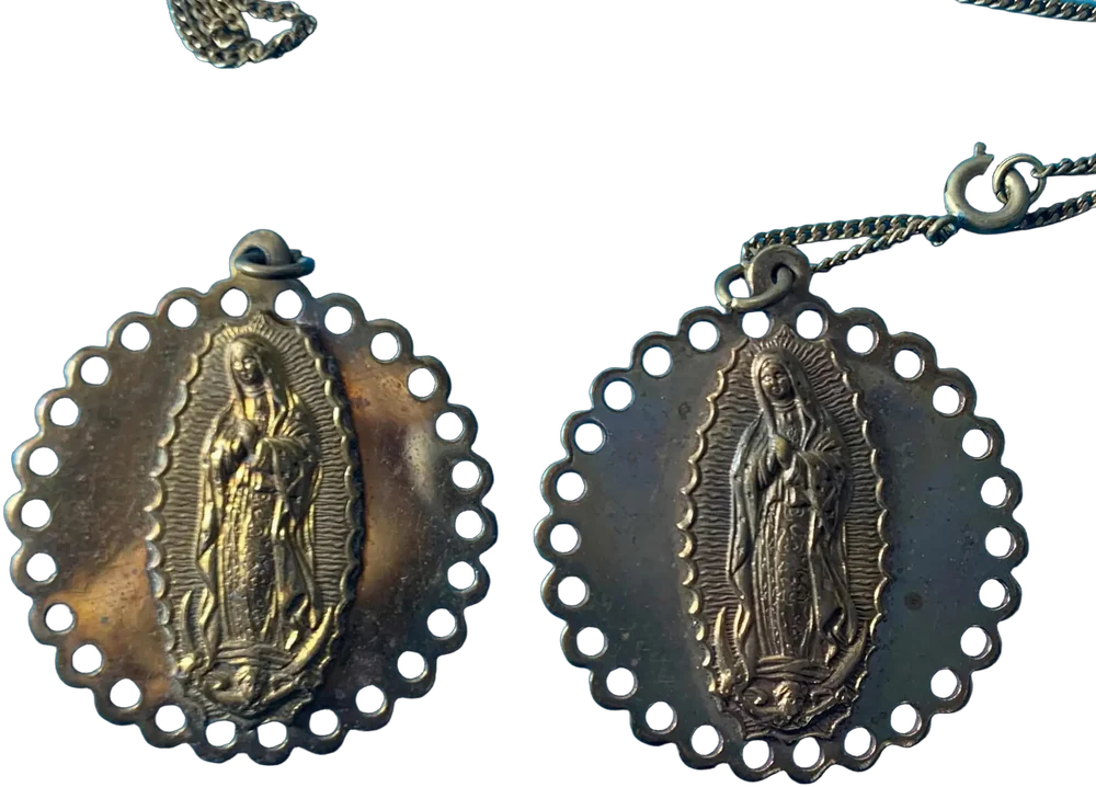 Antiguas Medallas Recuerdo Virgen De Guadalupe