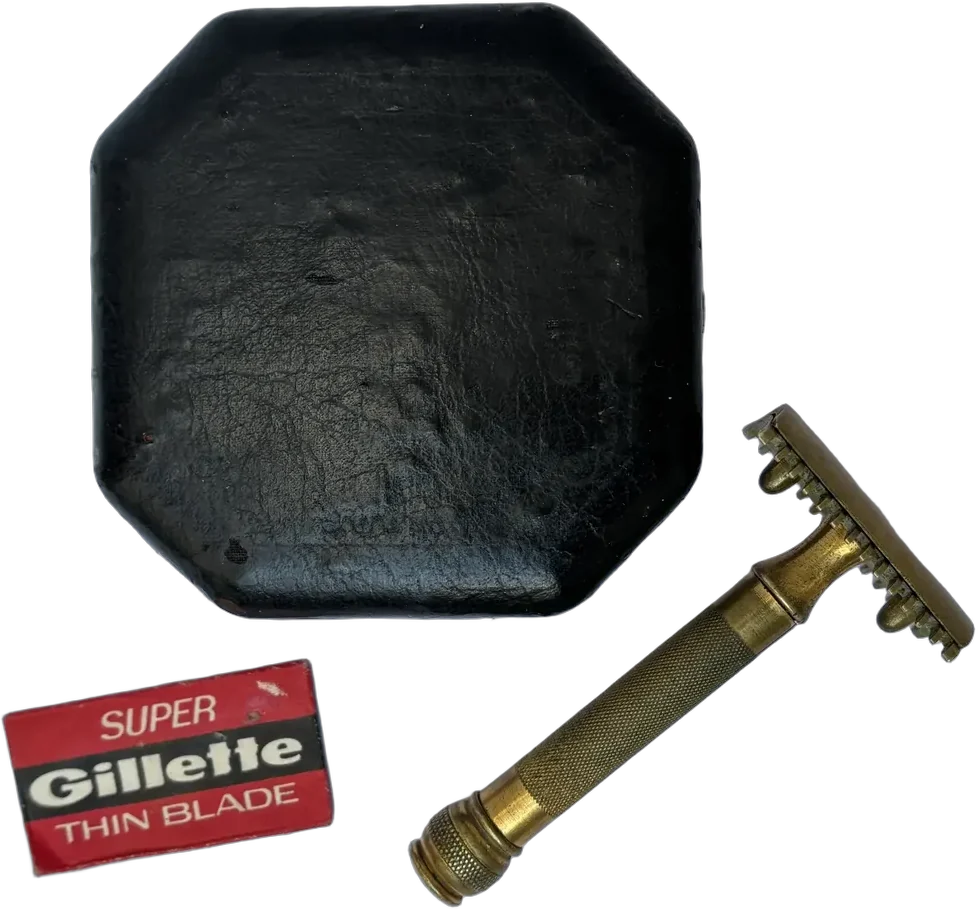 Antiguo Set Navaja Gillette 1920 Negro