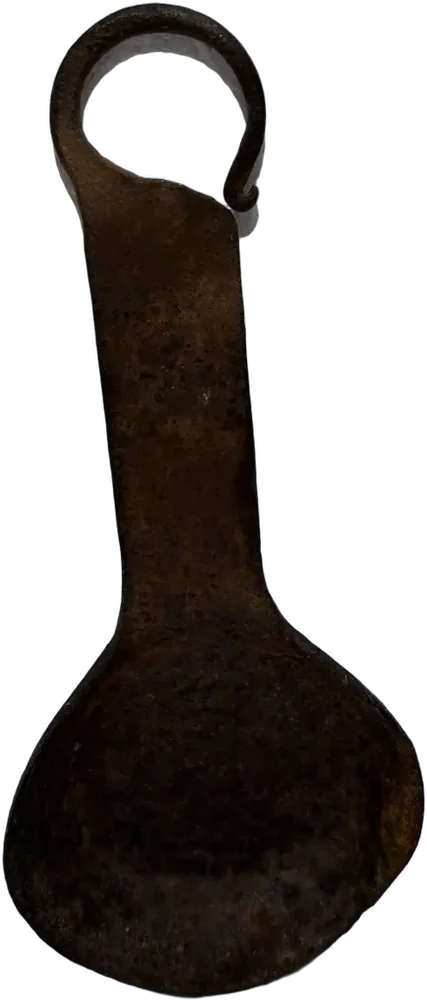Antigua Cuchara Hierro Colado Siglo Xix Oxido