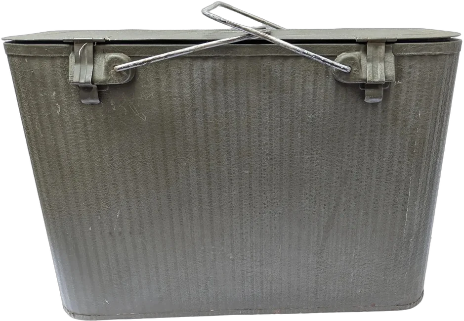 Antiguo Contenedor Metal Verde Estilo Militar P/k-w/k
