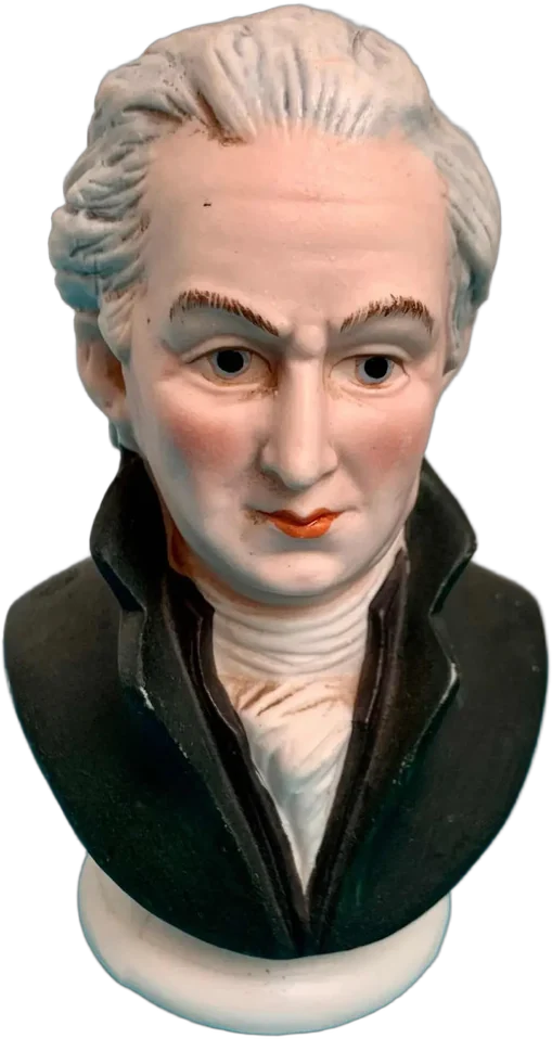 Pequeño Busto James Monroy 5o Presidente De Eu Blanco Y Negro