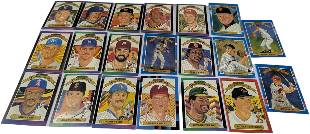 Vintage Lote De 20 Tarjetas Beisbol Mlb Donruss Diamond