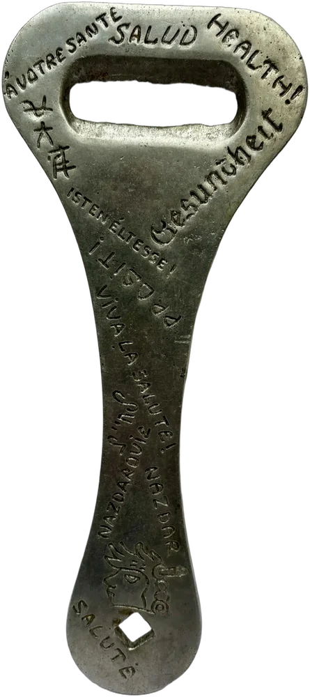 Vintage Destapado Grande Aluminio Fi-brillo México Plateado