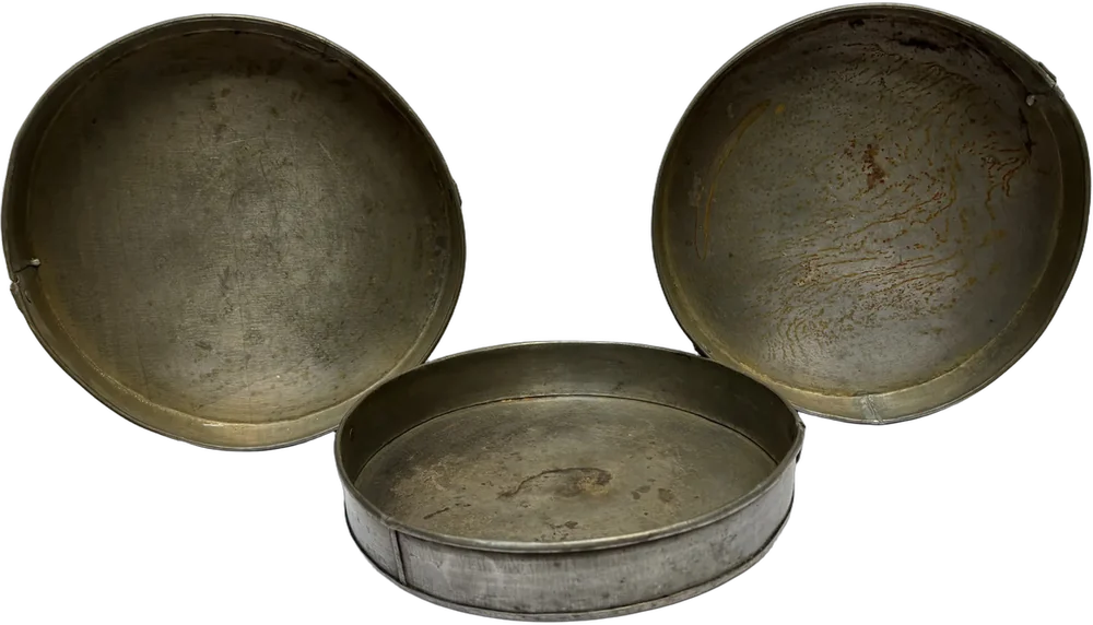 Tres Moldes Antiguos Hornear Zinc Cocina Gris