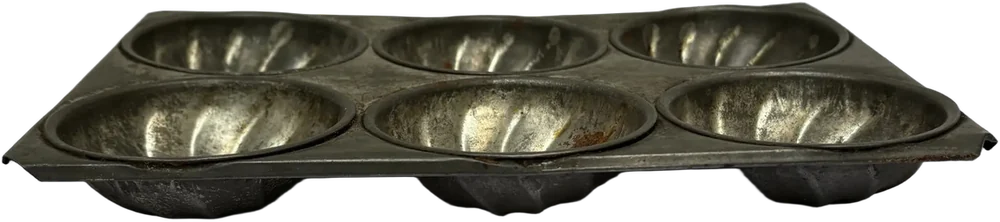 Antiguo Molde Gelatinas Individuales Tipo Charola Gris
