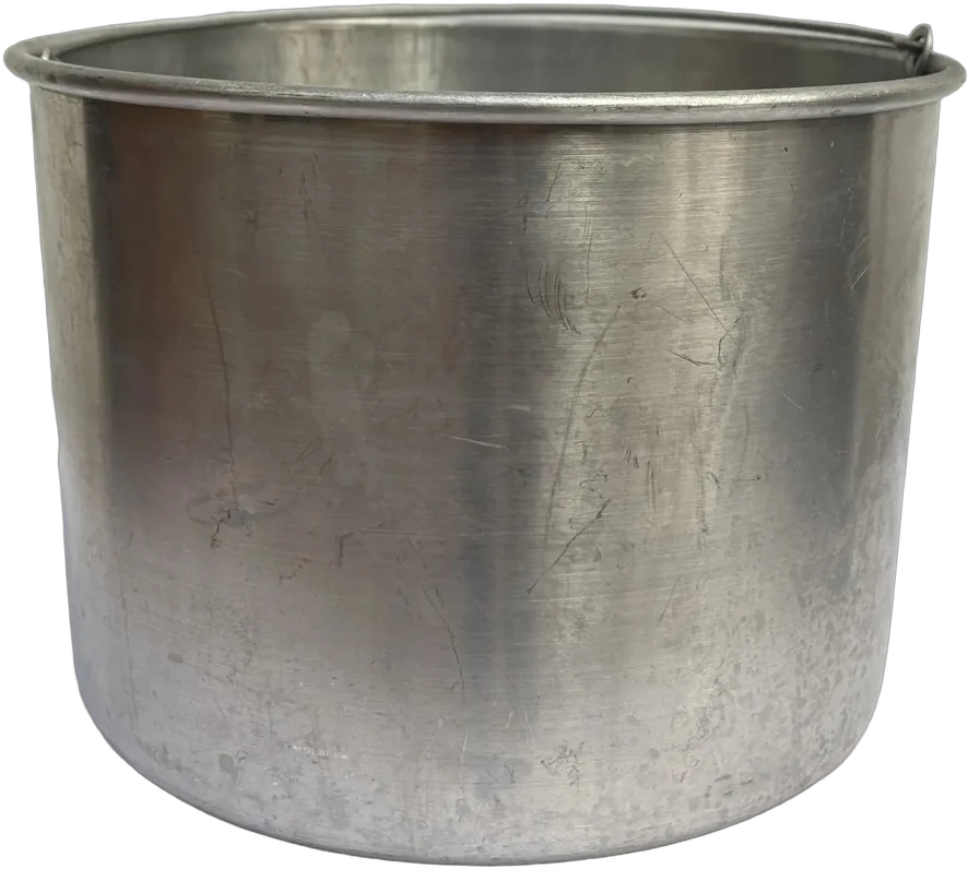 Vintage Olla De Camping Aluminio 17x22 Cm Plateado — imagen 1
