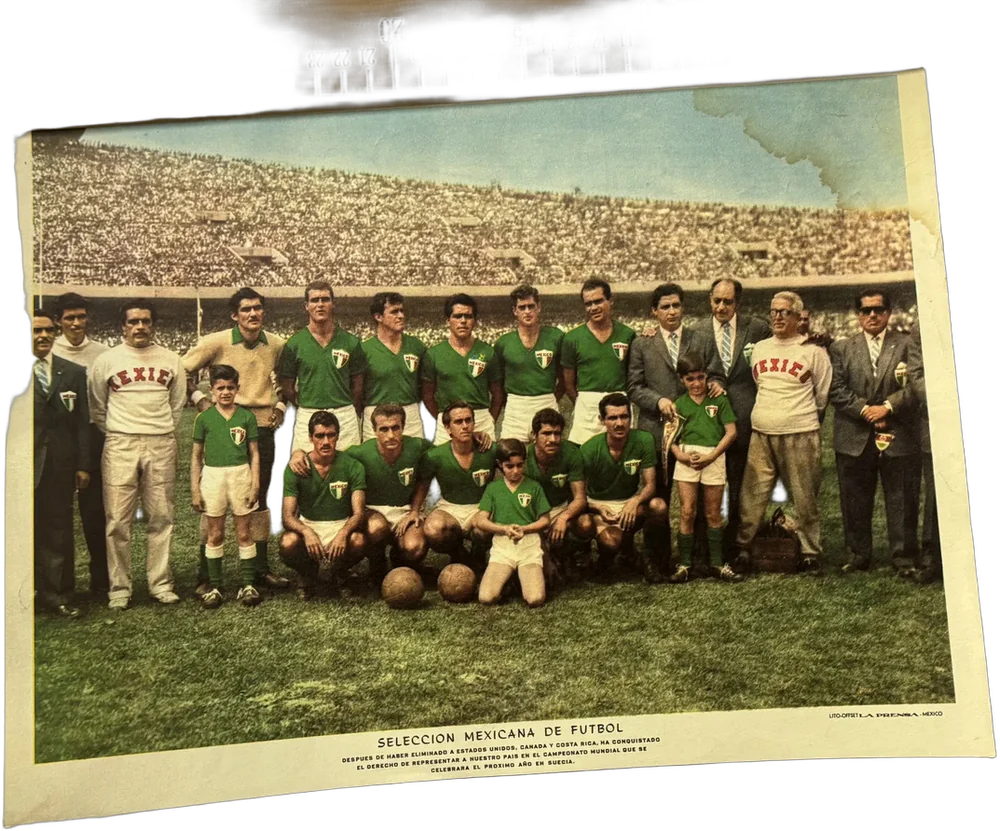 Póster Selección De Futbol De México 1957 La Prensa