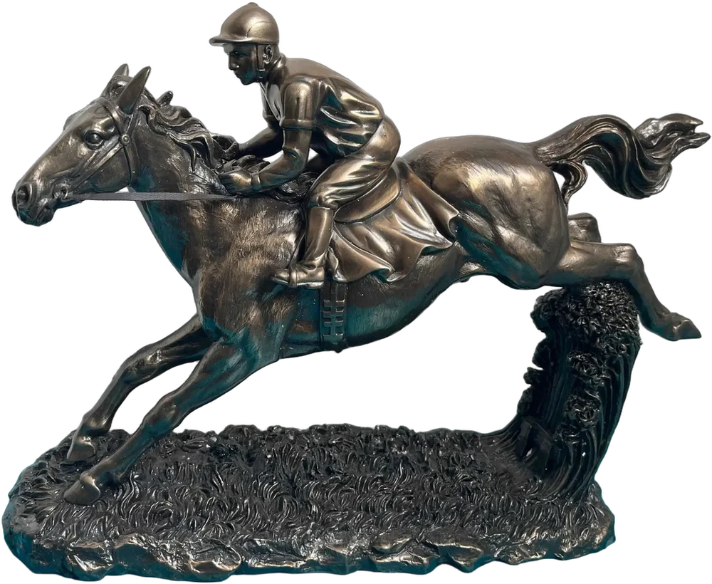 Vintage Figura Caballo Y Jinete Hipismo