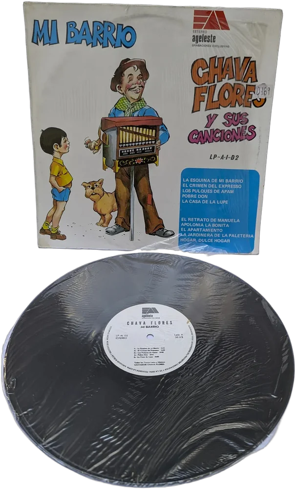 Vintage Disco Vinilo Chava Flores Mi Barrio Y Sus Canciones