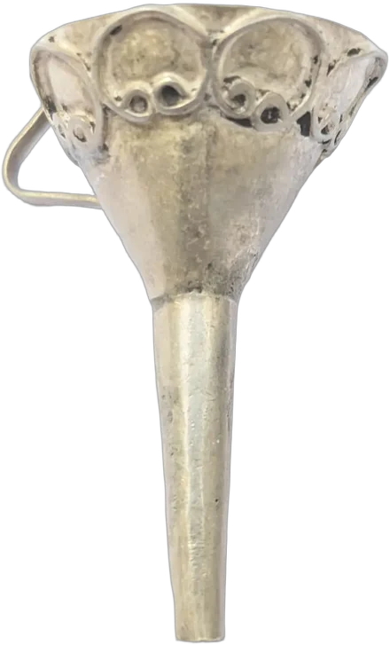 Antiguo Embudo Para Perfume Plata .925 Taxco México Ley Plateado