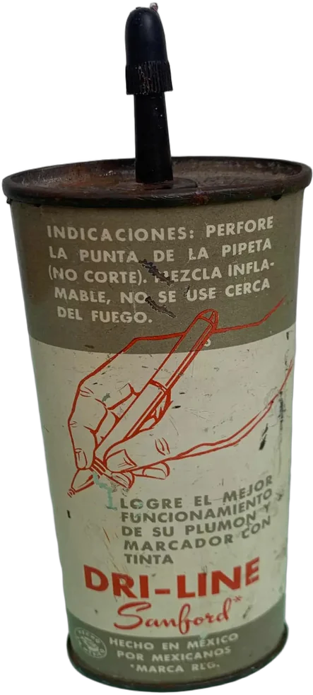 Vintage Lata Tinta Para Plumón Y Marcador Sanford
