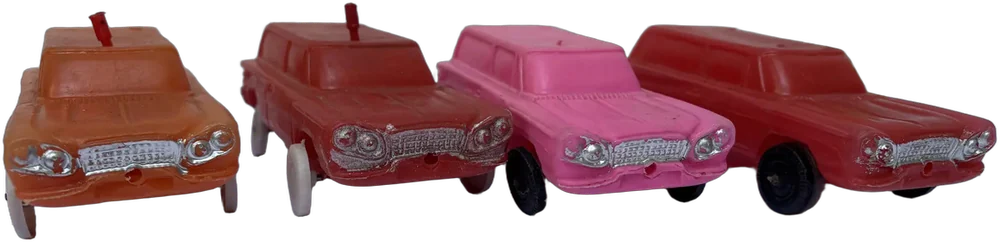 Vintage Camioneta Guayin Ambulancia Plástico Inflado México Rojo