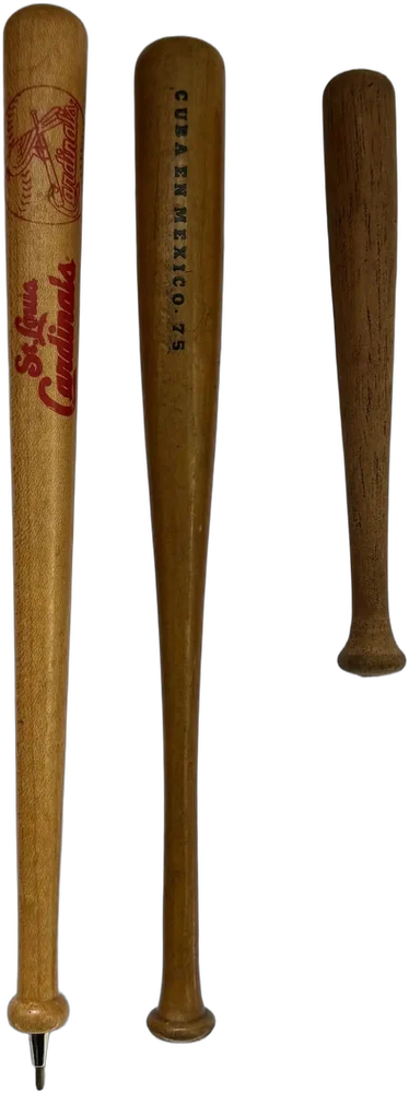Vintage Miniaturas Bat Beisbol (3), Coleccionables Marrón Claro