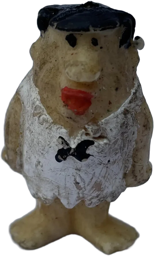 Vintage Figurita Pedro Picapiedra Goma 1960s — imagen 1