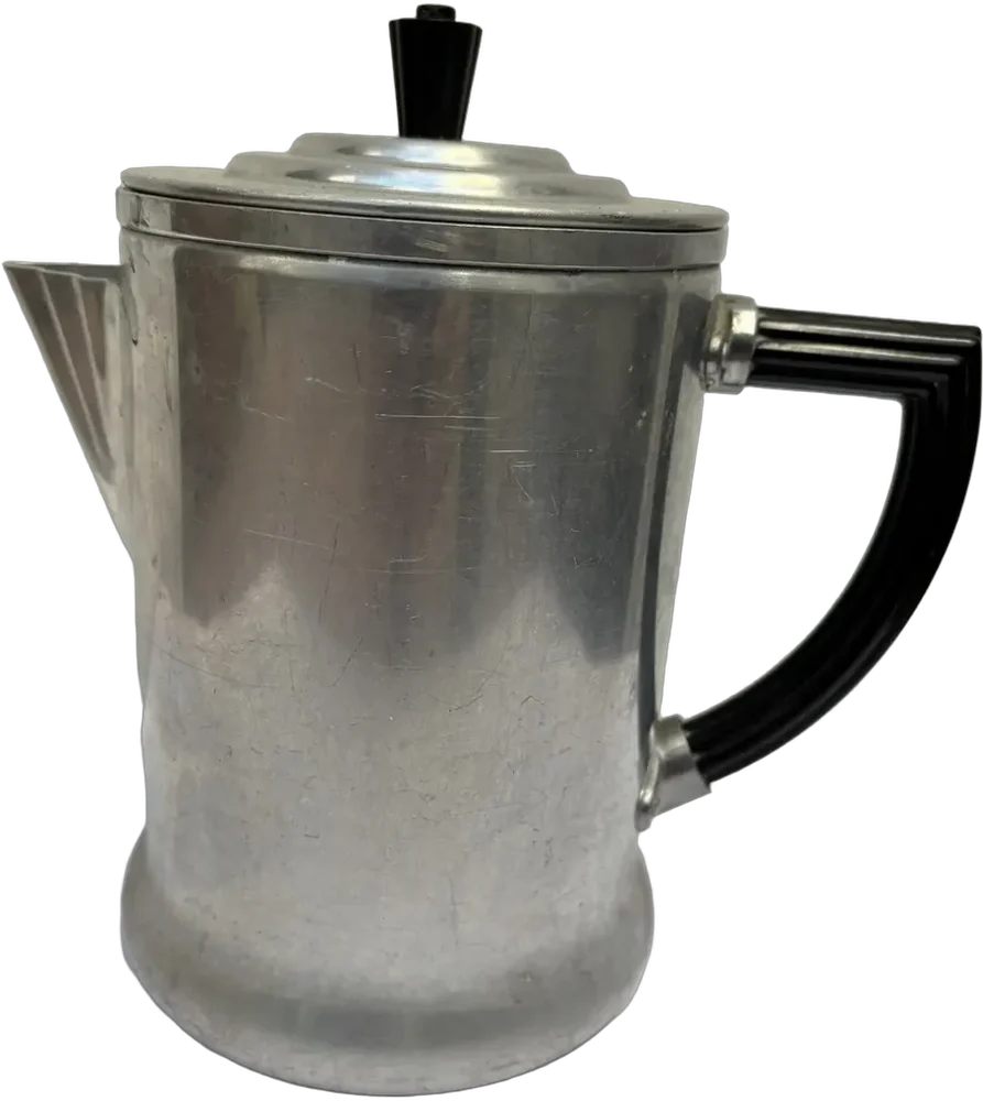 Antigua Jarra Cafetera Aluminio Wear Ever 30s Plateado