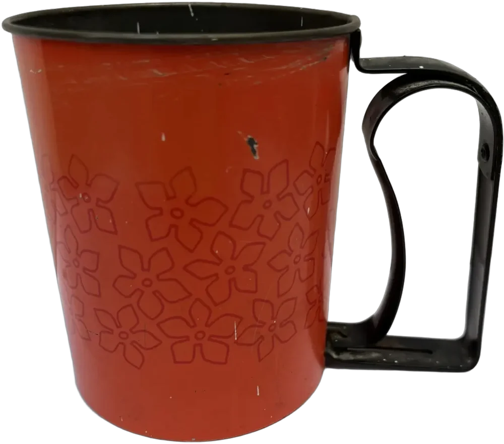 Tamizador De Harina Androck Vintage Floral Rojo