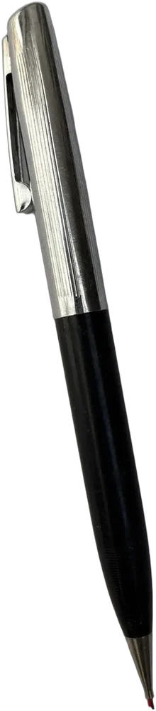Vintage Portaminas Sheaffer Negro Y Plata Negro