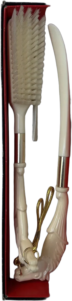 Calzador Brush & Shoehorn Set Vintage Crema