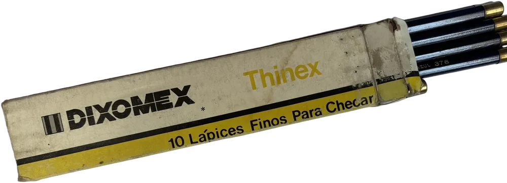 Vintage Caja De Lápices Finos De La Marca Dixomex Negro